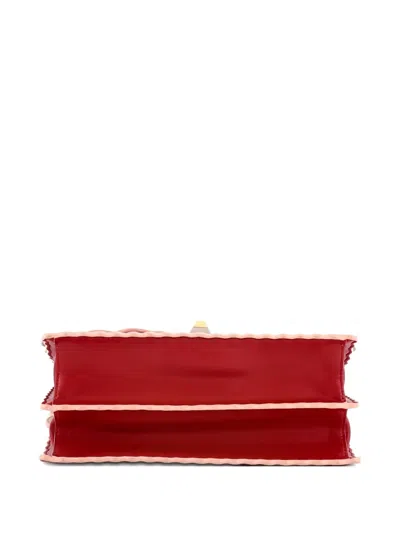 Pre-owned Fendi Kan I Bag Leather Medium Shoulder Bag In Red