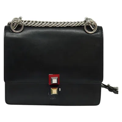 Pre-owned Fendi Kan I Black Leather Clutch Bag ()