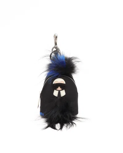 Fendi Karl Lagerfeld Mini Backpack Bag Charm In Black