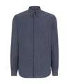 Fendi Karligraphy-print Long Sleeved Shirt In Black