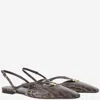 Fendi Karung Snakeskin Slingback Flat In Multi