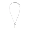 Fendi Key-shaped Pendant Thin Necklace In White