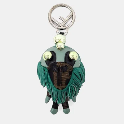 Pre-owned Fendi Keychain And Bag Charm In Green