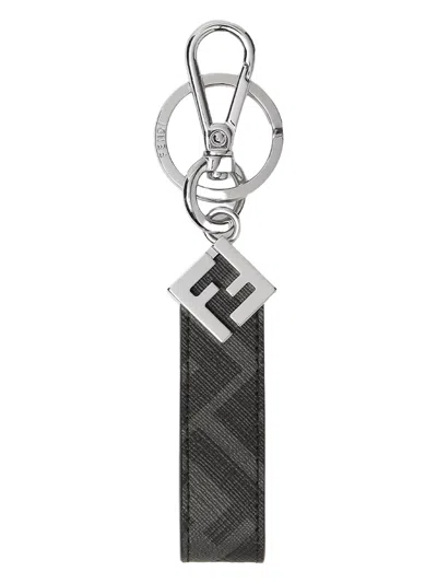 Fendi Keychain "squared" In Black