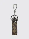 Fendi Squared Ff Canvas Key Ring Accessories In Multi