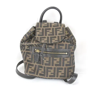 Pre-owned Fendi Khaki Canvas Backpack ()