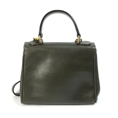 Pre-owned Fendi Khaki Leather Handbag Shoulder Bag ()