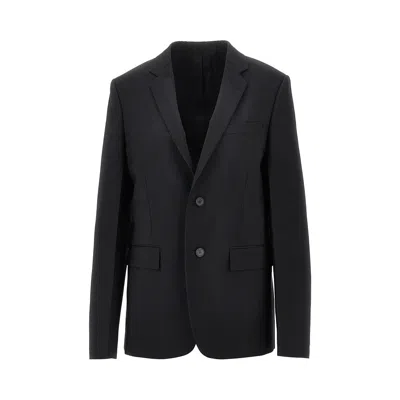 Fendi Kid Mohair Jacket With Strap In Black