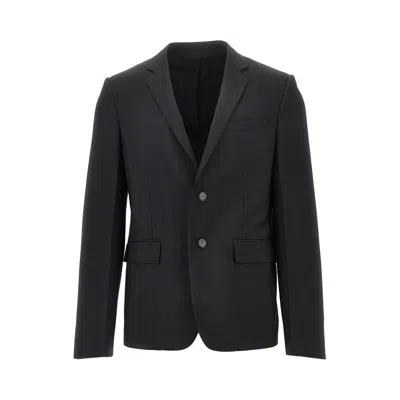 Fendi Kid Mohair Slim Fit Jacket In Black