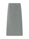 Fendi Light Grey Mohair Blend Skirt In Shadow