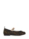 Shop Fendi Kids Ballet Shoes