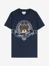Fendi Blue T-shirt For Kids With  Bear In Blue