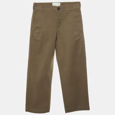 Pre-owned Fendi Kids Brown Zucca Cotton Chino Trousers 8 Yrs