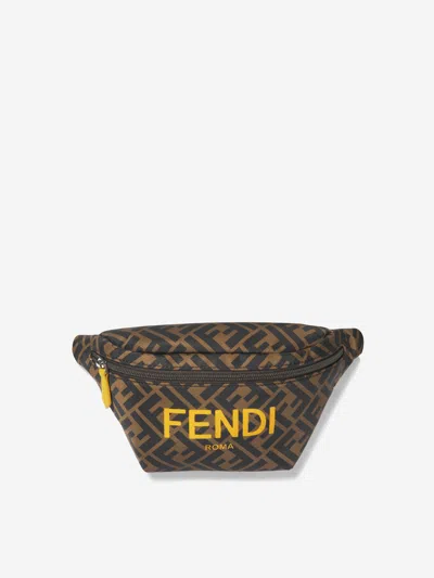 Fendi Kids Ff Logo Belt Bag In Orange