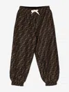 Fendi Ff-logo Print Track Pants In Brown