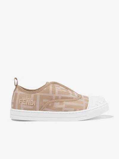 FENDI KIDS FF LOGO TRAINERS