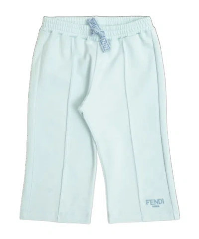 Fendi Kids Fleece Trousers In Blue