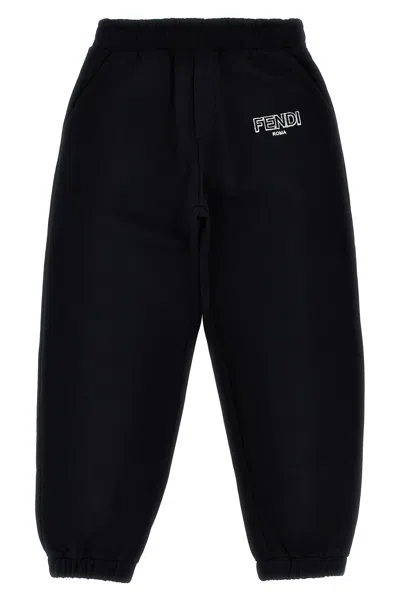Fendi Kids Flocked Logo Joggers