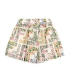 Fendi Multicolour Muslin Junior Shorts In Green