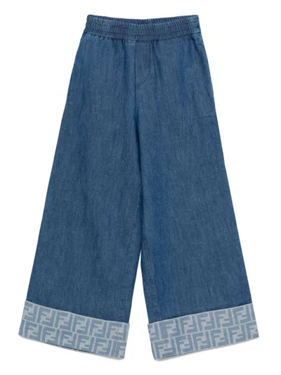 Fendi Kids Jeans Blue