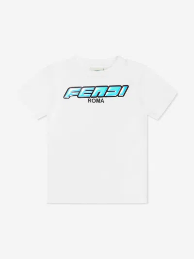 Fendi Kids Jersey T-shirt In White