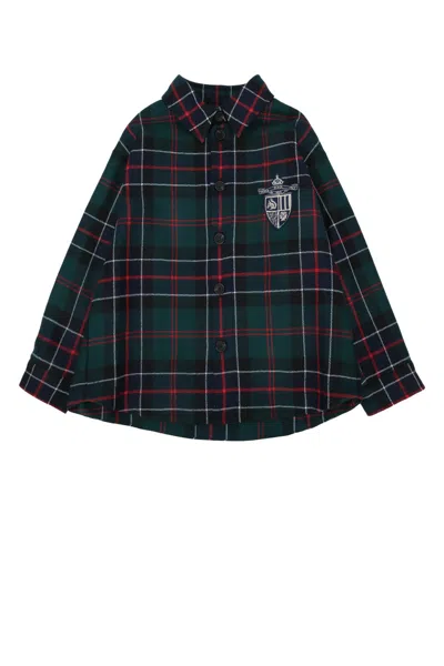 Fendi Kids Kids Barracuta Tartan Jacket In Green