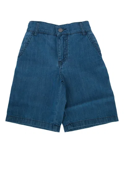 Fendi Kids Kids Denim Bermuda Shorts In Blue