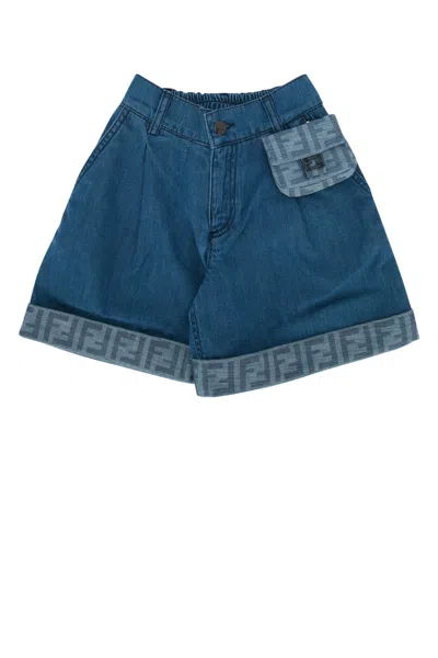 Fendi Kids Kids Denim Shorts In Blue