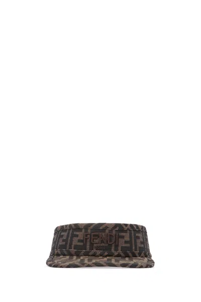 Fendi Kids Kids Rome Visor Hat In Tabaccomoro