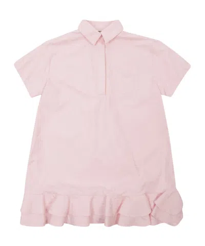Fendi Pollo Collar Dress In Pink