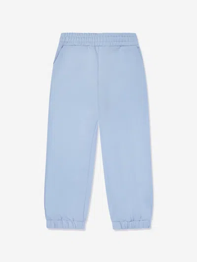 Fendi Kids Logo Joggers In Blue