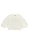 Fendi Kids Logo Sweatshirt In White