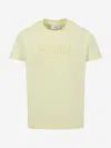 Fendi Kids Logo T-shirt In Yellow