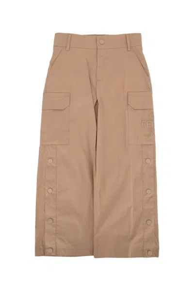 Fendi Kids Multi-pocket Cargo Cargo Pants In Brown