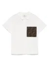 Fendi Kids Polo Shirt In White