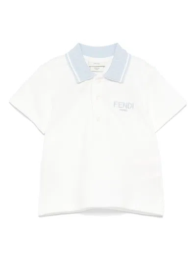 Fendi Kids Polo Shirt In White