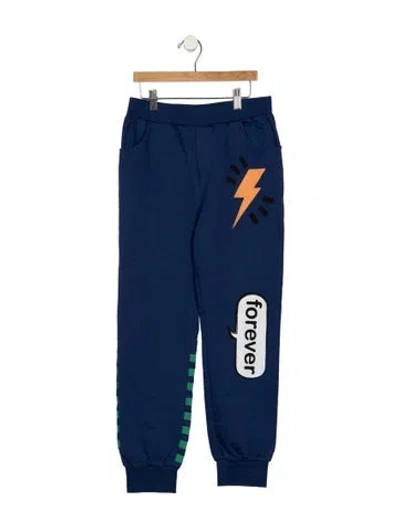 Pre-owned Fendi Kids' Printed Sweatpants W/tags In Blue
