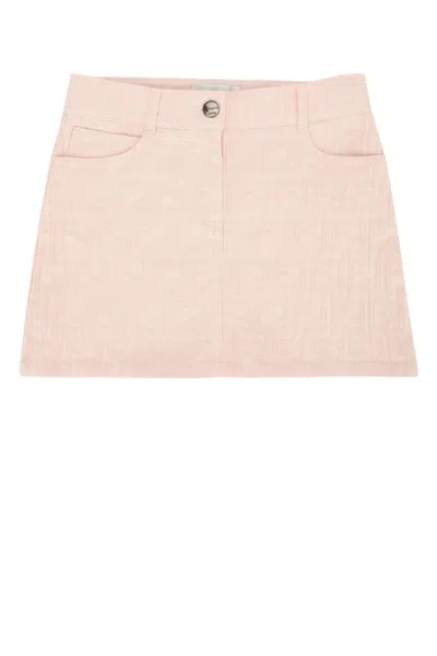 Fendi Kids Rosapeony Cotton Mini Skirt