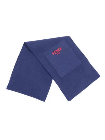 Fendi Kids Scarf In Blue