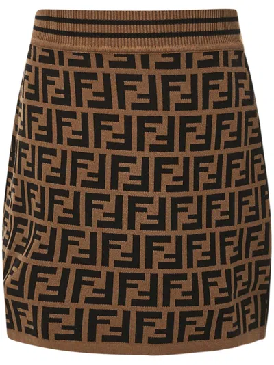 Fendi Kids Skirt In Brown