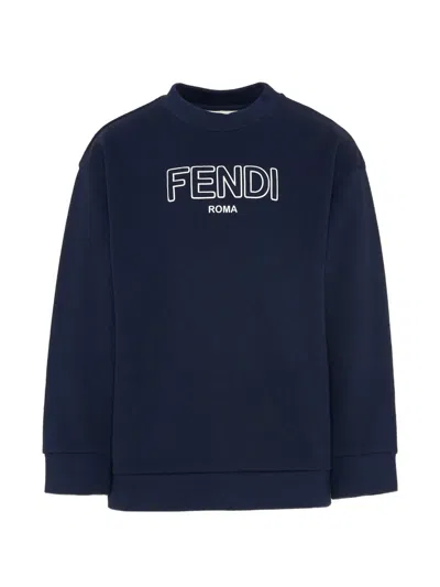 Fendi Kids Stylish Mini Sweater For Boys - Perfect In Blue