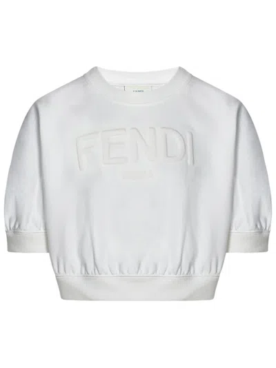 Fendi Kids Sweatshirt In White