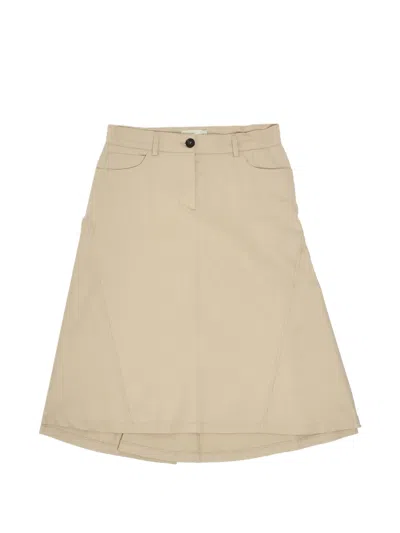 Fendi Kids Trendy Kids' Mini Skirt With Embroidered Pocket In Neutral