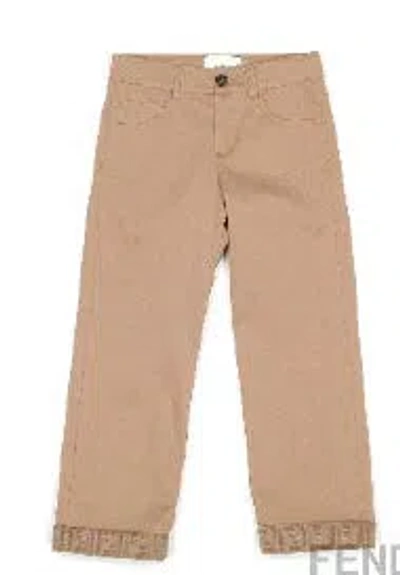 Fendi Kids Trousers Brown