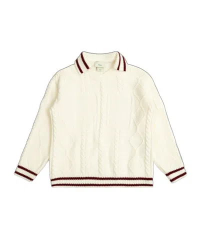 FENDI FENDI KIDS V-NECK STRIPED JUMPER