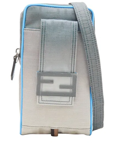 Pre-owned Fendi Kim Jones Grey Gradient Ff Zucca Vertical Baguette Crossbody Bag, Never  Carried (authentic Pr