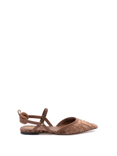 Fendi `kitten Ff` Pumps In Brown