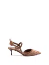 Fendi Colibrì Lite Slingbacks In Ff Fabric In Brown