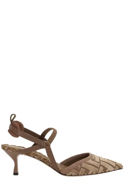 Fendi Kitten Tess.ff Vellut+vit+elas In Brown