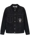 Fendi Crest Jacket With Chest Pockets And Contrast Stitching In Blue